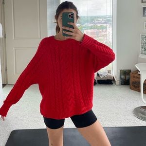 aerie cable knit sweater
